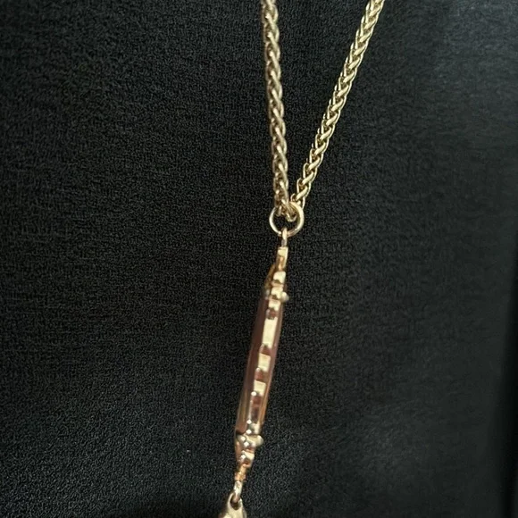 EUC [Kendra Scott] Everly Gold-Tone Iridescent Long Pendant Tassel Necklace - Picture 7 of 14
